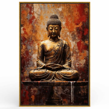 Quadro Retangular - A MEDITAÇÃO DO BUDA		