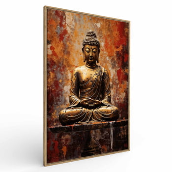 Quadro Retangular - A MEDITAÇÃO DO BUDA		