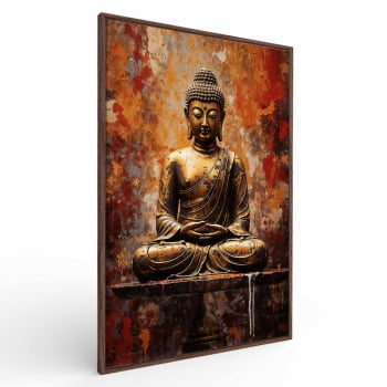 Quadro Retangular - A MEDITAÇÃO DO BUDA		