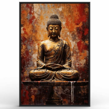 Quadro Retangular - A MEDITAÇÃO DO BUDA		