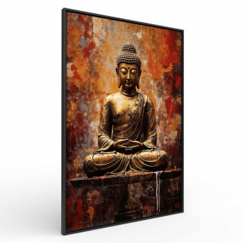 Quadro Retangular - A MEDITAÇÃO DO BUDA		