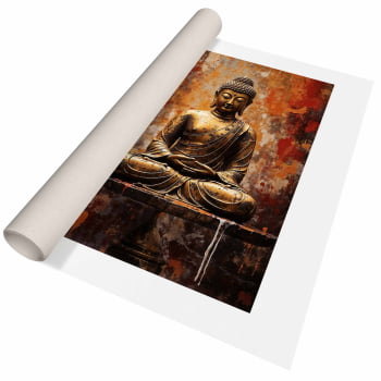 Quadro Retangular - A MEDITAÇÃO DO BUDA		