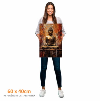 Quadro Retangular - A MEDITAÇÃO DO BUDA		