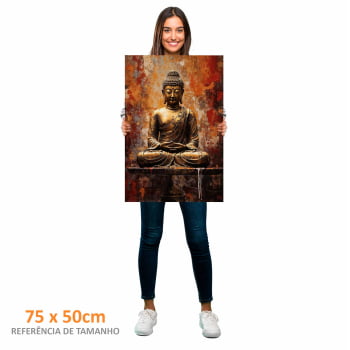 Quadro Retangular - A MEDITAÇÃO DO BUDA		