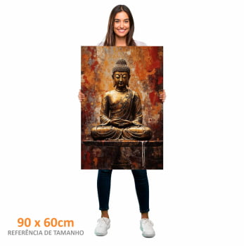 Quadro Retangular - A MEDITAÇÃO DO BUDA		