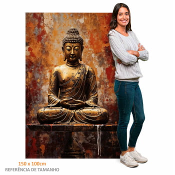 Quadro Retangular - A MEDITAÇÃO DO BUDA		