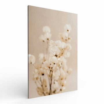 Quadro Retangular  - White flowers clean