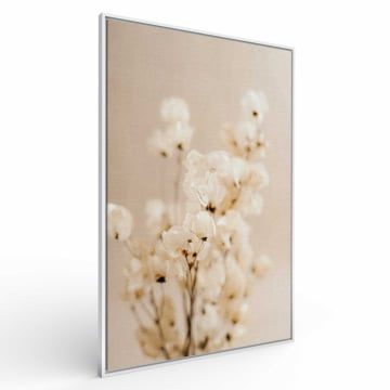 Quadro Retangular  - White flowers clean