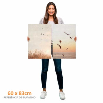 Kit 2 quadros retangulares - Um sonho de liberdade
