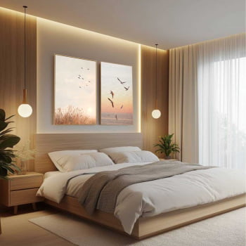 Kit 2 quadros retangulares - Um sonho de liberdade