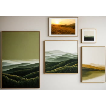 Kit 5 quadros - Composição Mountains