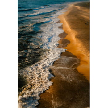 Quadro Retangular - Costa Litorânea ao Entardecer