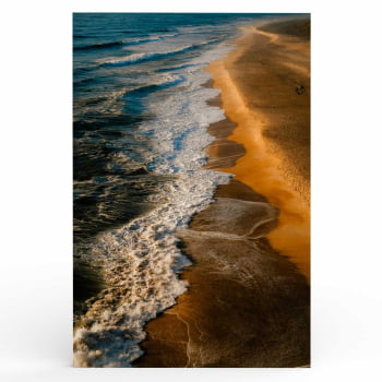 Quadro Retangular - Costa Litorânea ao Entardecer