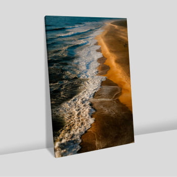 Quadro Retangular - Costa Litorânea ao Entardecer