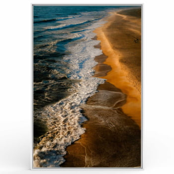 Quadro Retangular - Costa Litorânea ao Entardecer