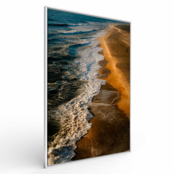 Quadro Retangular - Costa Litorânea ao Entardecer