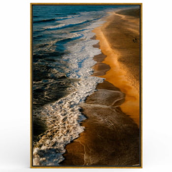 Quadro Retangular - Costa Litorânea ao Entardecer