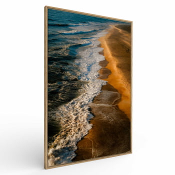 Quadro Retangular - Costa Litorânea ao Entardecer
