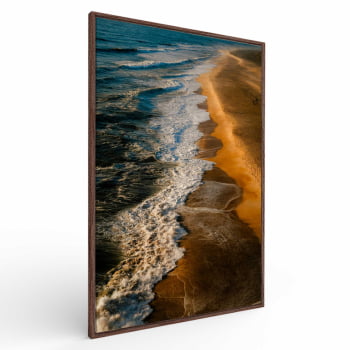 Quadro Retangular - Costa Litorânea ao Entardecer