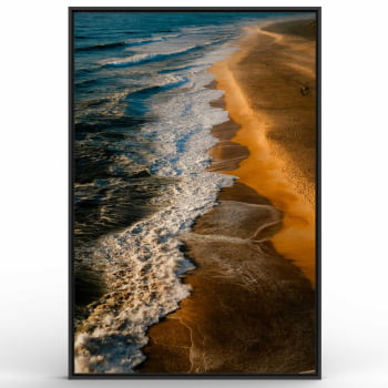 Quadro Retangular - Costa Litorânea ao Entardecer
