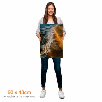 Quadro Retangular - Costa Litorânea ao Entardecer