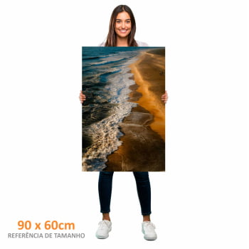 Quadro Retangular - Costa Litorânea ao Entardecer