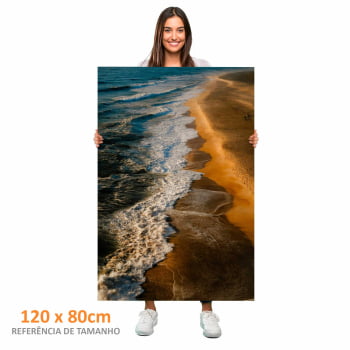 Quadro Retangular - Costa Litorânea ao Entardecer