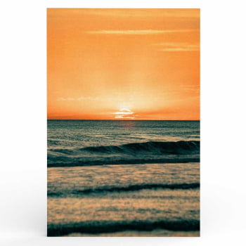 Quadro Retangular - ENTARDECER NA PRAIA
