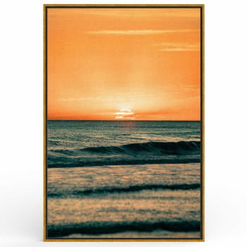Quadro Retangular - ENTARDECER NA PRAIA
