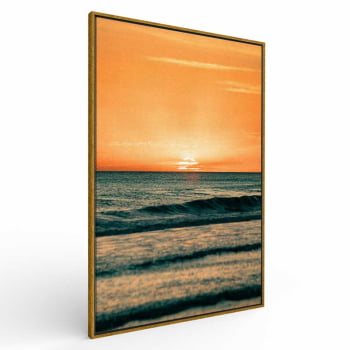 Quadro Retangular - ENTARDECER NA PRAIA