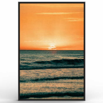Quadro Retangular - ENTARDECER NA PRAIA