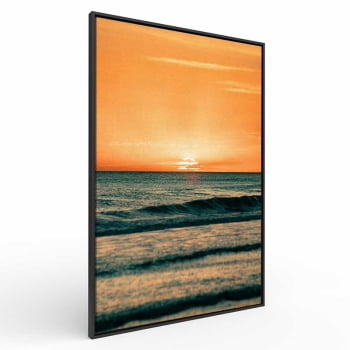 Quadro Retangular - ENTARDECER NA PRAIA