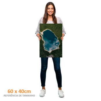 Quadro Retangular - LAGO AZUL