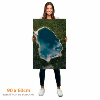Quadro Retangular - LAGO AZUL