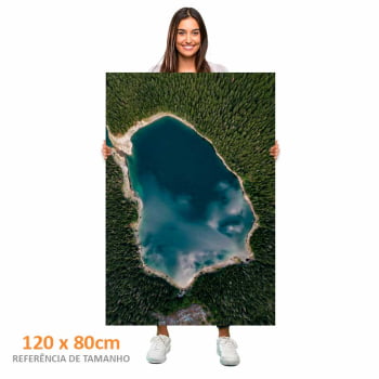 Quadro Retangular - LAGO AZUL