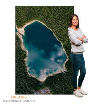 Quadro Retangular - LAGO AZUL