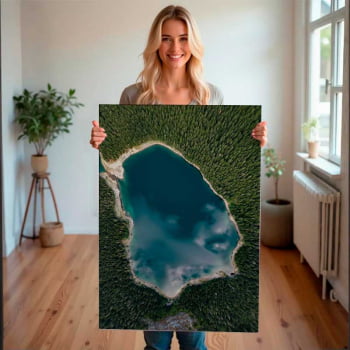 Quadro Retangular - LAGO AZUL