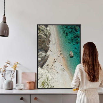 Quadro Retangular - Praia Paradisíaca 
