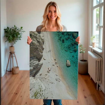 Quadro Retangular - Praia Paradisíaca 