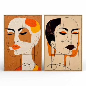 Kit 2 quadros retangulares - SISTERS