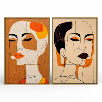 Kit 2 quadros retangulares - SISTERS