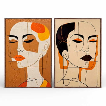 Kit 2 quadros retangulares - SISTERS