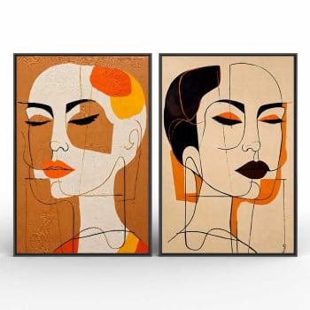 Kit 2 quadros retangulares - SISTERS