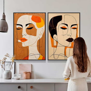 Kit 2 quadros retangulares - SISTERS