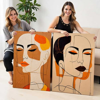 Kit 2 quadros retangulares - SISTERS