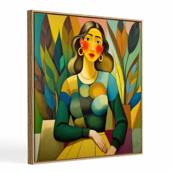 Quadro quadrado - Mulher na Plantação