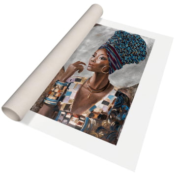 Quadro Retangular  - Mulher africana 2