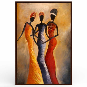 Quadro Retangular  - Trio africanas