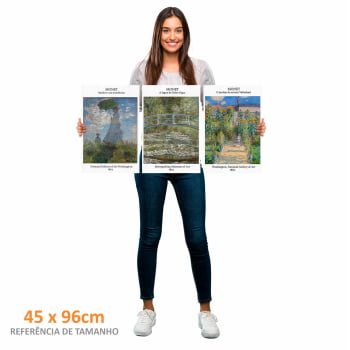 Kit 3 quadros retangulares - TRIO MONET I