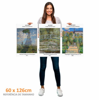 Kit 3 quadros retangulares - TRIO MONET I